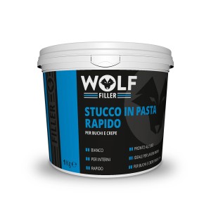 Secchio di stucco pronto all'uso Wolf Filler per interni, per riempire buchi e crepe.
