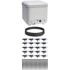 Set t.b.t. Microirrigazione con computer per irrigazione, tubo, gocciolatori e picchetti.