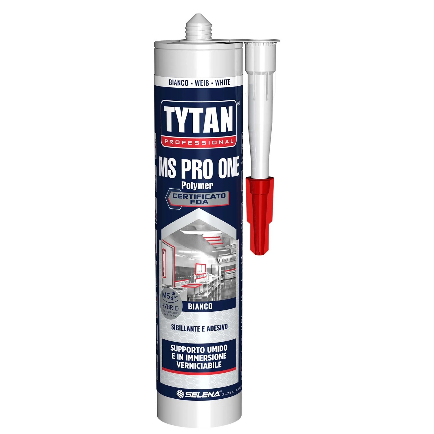 Sigillante bianco Tytan MS Pro One per bagno e cucina.