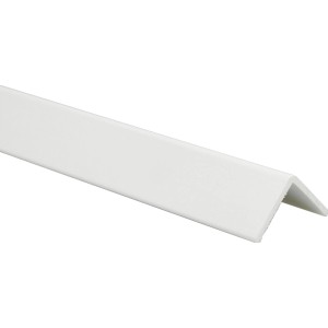 Profilo di protezione bordi in PVC bianco, larghezza 25 mm, per proteggere i bordi delle piastrelle.