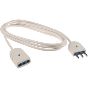 Prolunga t.b.t. bianca con spina e presa.