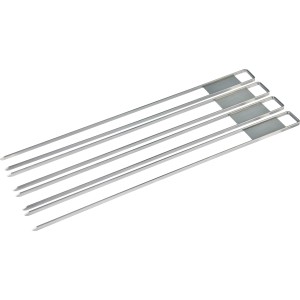 Spiedini per barbecue in acciaio inox, set da 4 per accessori barbecue.