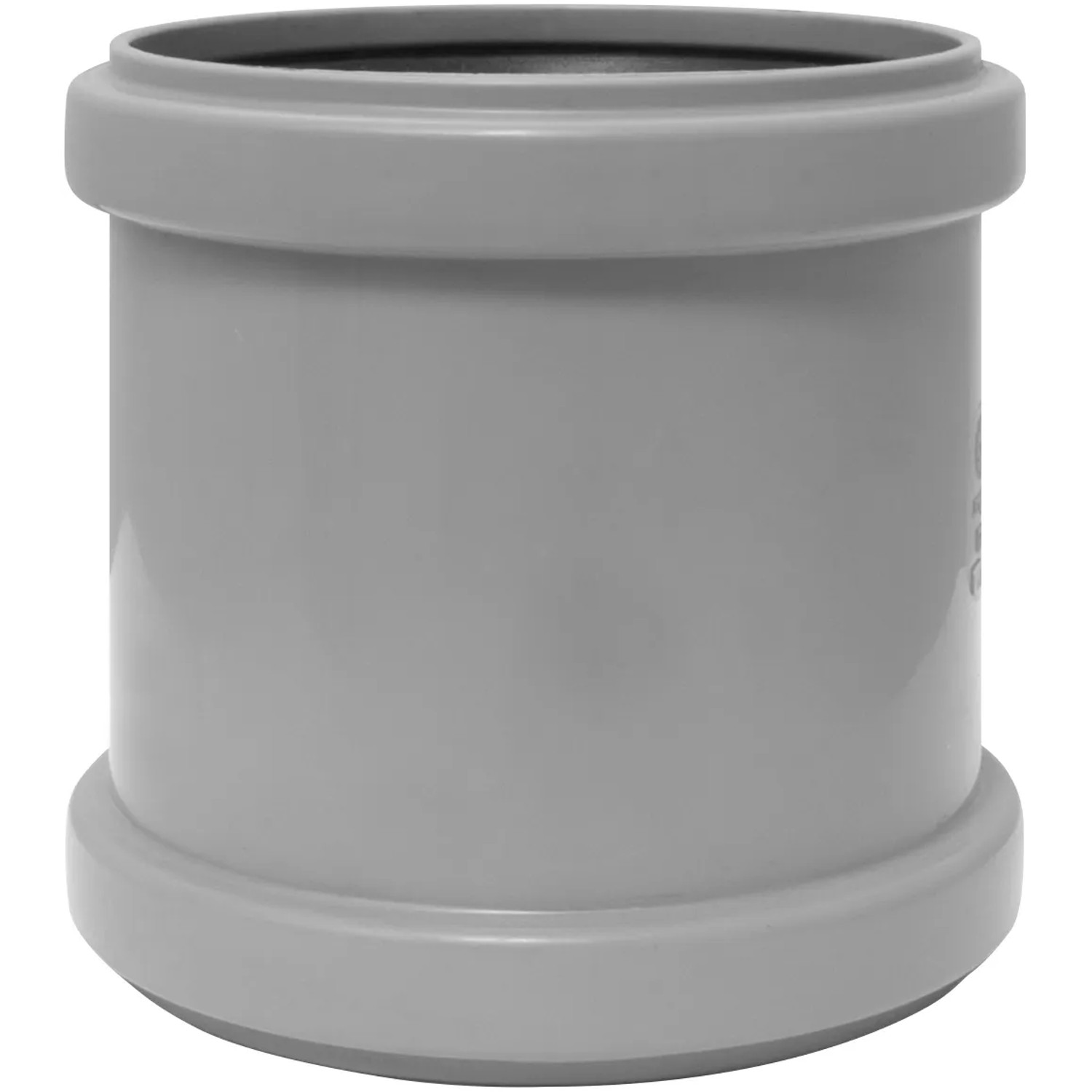 Raccordo grigio per tubi HT per acque reflue.