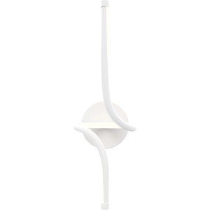 Applique LED bianca e moderna t.b.t. con design curvo per interni.