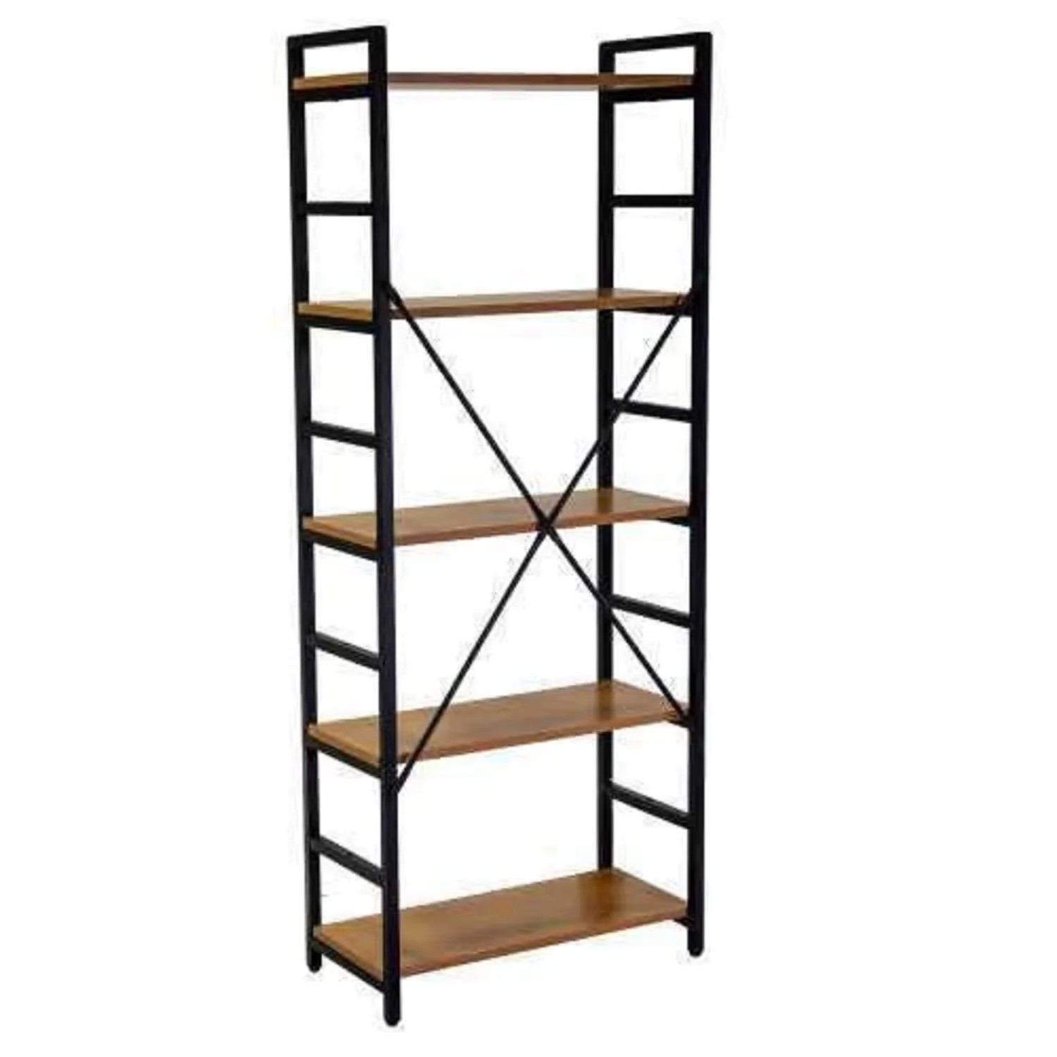 Scaffale in metallo e legno Achille 5 piani 60x28x151 cm_2