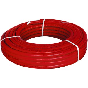 Rotolo di tubo rosso t.b.t. per cassette WC.