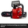 Motosega a batteria Einhell Power X-Change GE-LC 18/25 Li Solo, rosso/nero. Motosega compatta per giardinaggio.