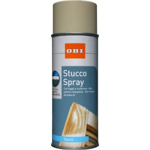 Bomboletta spray stucco OBI, beige, per interni ed esterni.