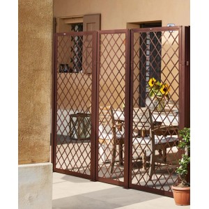 Traliccio fisso con cornice in metallo m 1,8x0,6 marrone