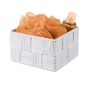 Organizer taglia S Toronto bianco grigio 12x12x7 cm