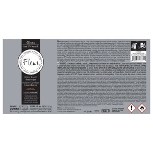 Vernice lucida Fleur, anti-UV, per progetti fai-da-te. Protegge le superfici e dona brillantezza.