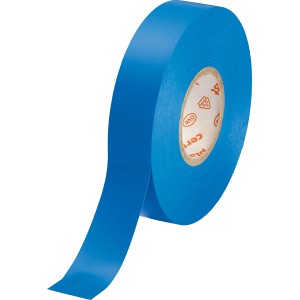 Nastro isolante blu, 15 mm x 25 m, su rotolo. Per riparare e raggruppare cavi.