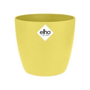 Vaso da fiori giallo t.b.t. di Elho, ideale per piante da interno.