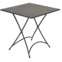 Tavolo da giardino quadrato antracite con telaio pieghevole.