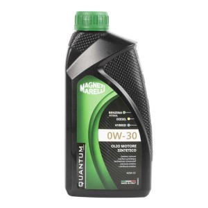 Olio motore 0W-30 di Magneti Marelli, adatto per motori a benzina, diesel e ibridi.