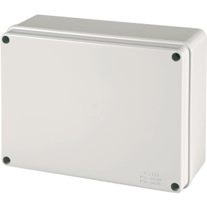 Scatola da parete t.b.t. bianca in plastica, rettangolare.