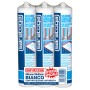 Confezione da 3 Saratoga silicone sigillante multiuso bianco con protezione antimuffa.