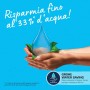 Sistema doccia Grohe: mani che tengono una goccia d'acqua, simbolo della tecnologia Grohe Water Saving.