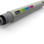 Tubo grigio Fitt NTS per irrigazione giardino, sezione trasversale visibile.