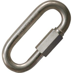 Moschettone t.b.t. argentato con chiusura a vite.