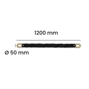 Catena sicurezza acciaio cementato rivestita 10x120 mm