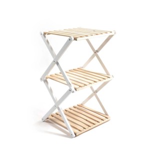 Armadio 3 ripiani in legno 40x33xh.64 cm legno chiaro