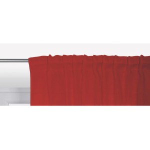 Tenda in tessuto rossa alla finestra, categoria: Tende in tessuto.