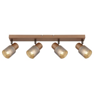 Faretto moderno t.b.t. con quattro luci per soffitto o parete.