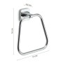Portasciugamani t.b.t. cromato, forma triangolare, dimensioni: 16 x 17 cm.