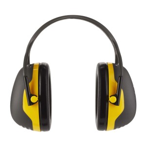 Cuffie 3M Peltor X2A: Protezione acustica confortevole nera e gialla per la massima sicurezza.