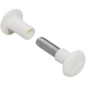 Bullone di collegamento Hettich M6, 29-40 mm, bianco, set da 10 per accessori mobili.