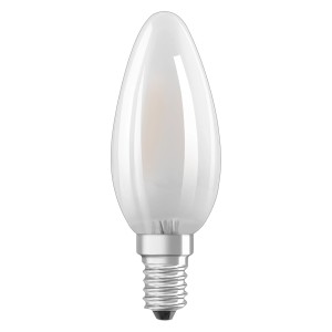 Lampadina LED Osram E14, forma a candela, 5,5W, bianco caldo, 806lm, 10x3,5cm.