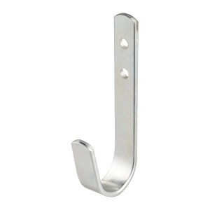 Portacassa per bottiglie zincato, gancio a muro in metallo, 90x35x30 mm.