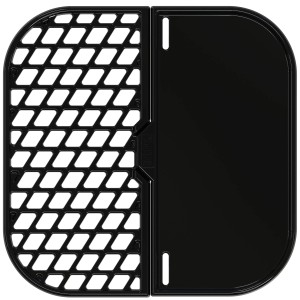 Weber 2in1 Sear Grate & Grill Plate per Gourmet BBQ System, ghisa smaltata, nero.
