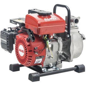 Al-Ko Motopompa a benzina BMP 14.001: Potente pompa acqua con motore rosso e maniglia nera.