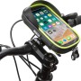 t.b.t. borsa da bici sul manubrio con smartphone nella finestra.