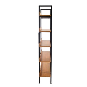 Scaffale in metallo e legno Achille 5 ripiani 120x28x171 cm