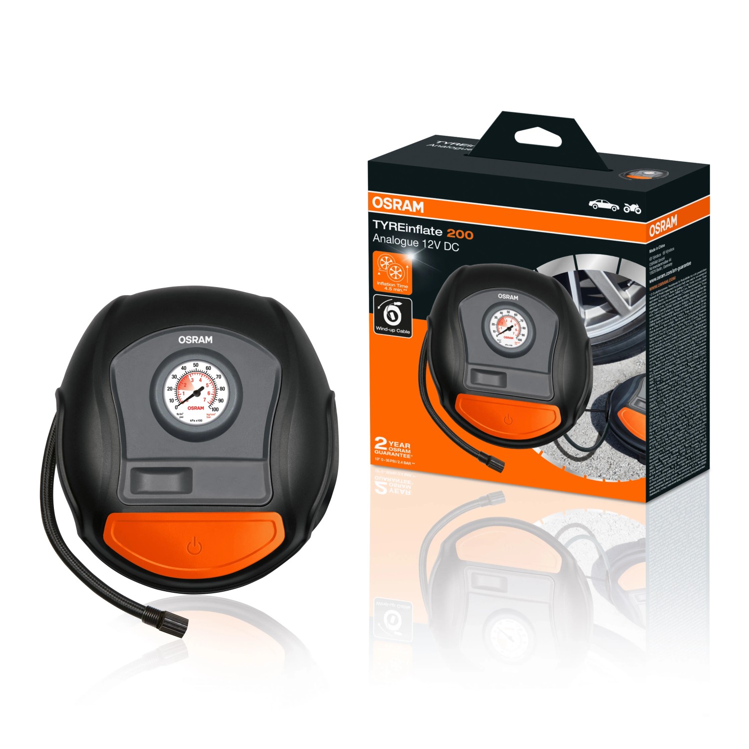 Gonfiatore Portatile QB-301B-B – Compressore Aria Ricaricabile Con Spegnimento Automatico E Luce LED