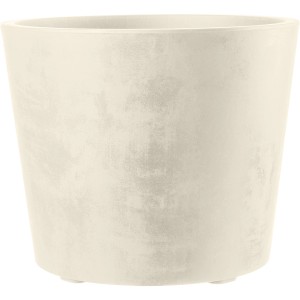 Vaso per piante Deroma Millennium, Ø 59cm, bianco perla, con ruote.