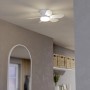 Ventilatore da soffitto a LED bianco Eglo Clovelly (Ø 52cm) con pale e illuminazione.