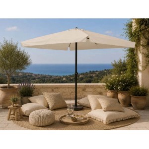 Ombrellone da giardino palo centrale Garden Friend Quadro 3x3 m ecrù