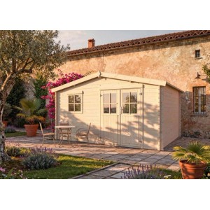 Casetta da giardino in legno Martina sp. 34 mm H224xL412xP304 cm