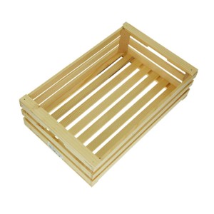 Cassa di legno vuota per accessori per artisti e altro.