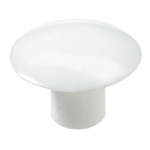 Copri foro Hettich, 6 mm, in plastica bianca per mobili.