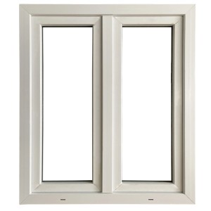 Finestra in PVC bianca a due ante. Ideale per nuove costruzioni e ristrutturazioni.