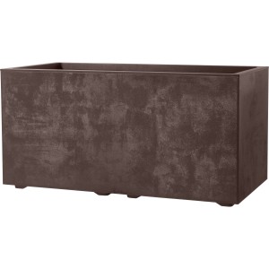 Fioriera Deroma Millennium marrone, 39x79x39 cm, per giardino e terrazzo.