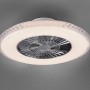Plafoniera LED moderna con funzione ventilatore.