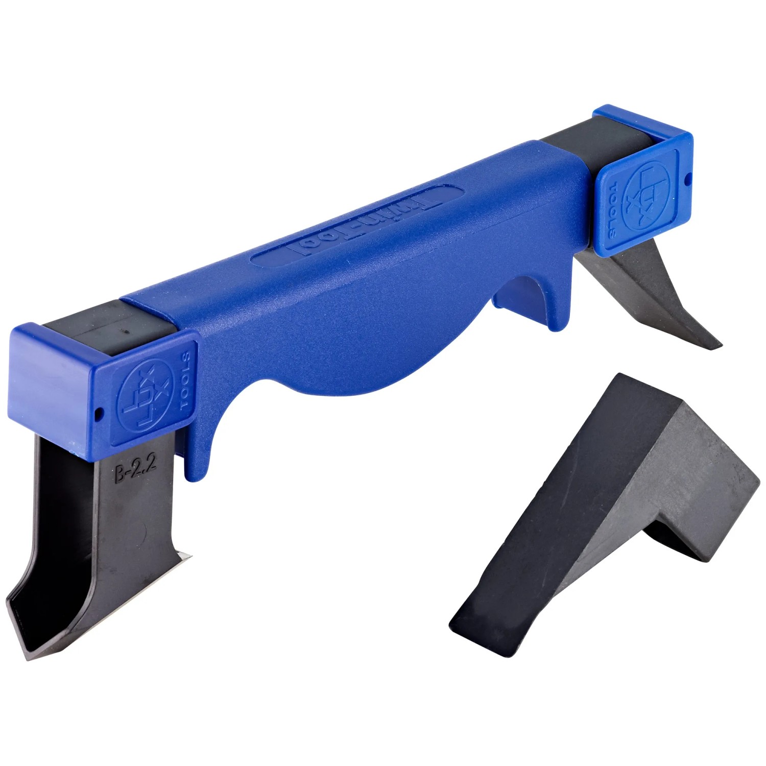 LUX Raschietto per fughe Comfort, set da 6 pezzi, blu, con lame di diverse dimensioni per rimuovere lo stucco.