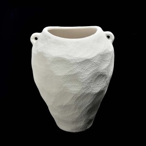 Vaso in ceramica 29,5x29,5xH38cm bianco