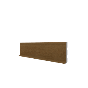 Dettaglio di un battiscopa t.b.t. marrone.